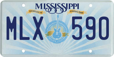 MS license plate MLX590