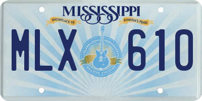 MS license plate MLX610
