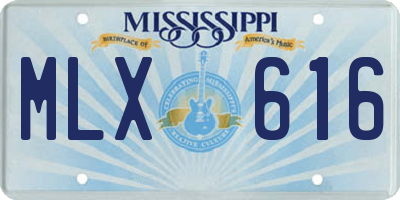 MS license plate MLX616