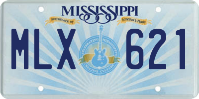 MS license plate MLX621