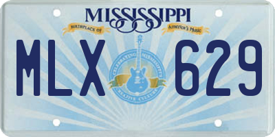MS license plate MLX629