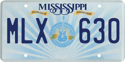 MS license plate MLX630