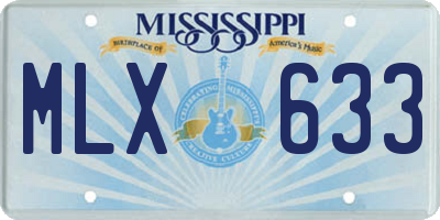 MS license plate MLX633