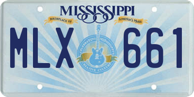 MS license plate MLX661