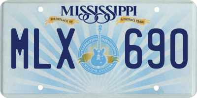 MS license plate MLX690
