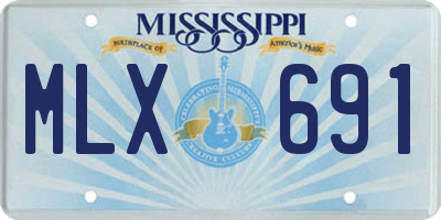 MS license plate MLX691