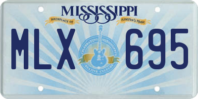 MS license plate MLX695