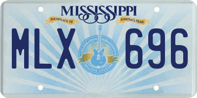 MS license plate MLX696