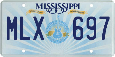 MS license plate MLX697