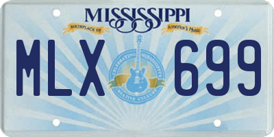 MS license plate MLX699