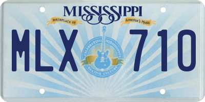 MS license plate MLX710
