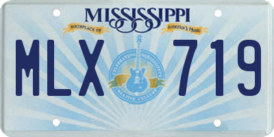 MS license plate MLX719