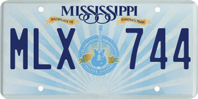 MS license plate MLX744