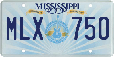MS license plate MLX750