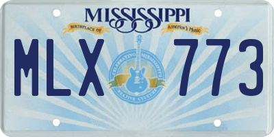 MS license plate MLX773