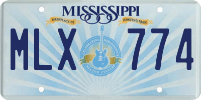 MS license plate MLX774