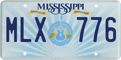MS license plate MLX776