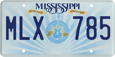 MS license plate MLX785