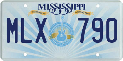 MS license plate MLX790