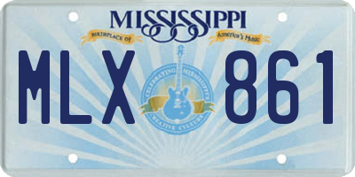 MS license plate MLX861