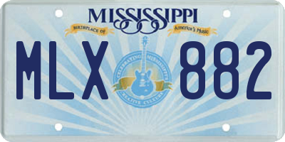 MS license plate MLX882