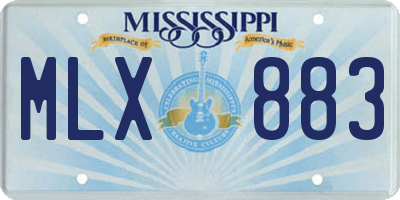 MS license plate MLX883