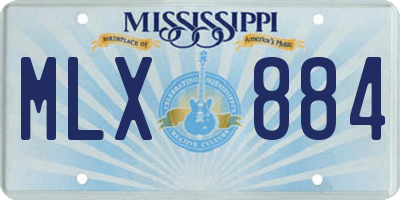 MS license plate MLX884
