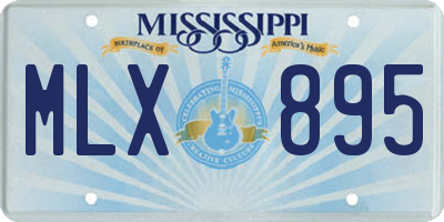 MS license plate MLX895