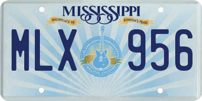 MS license plate MLX956