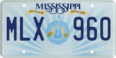 MS license plate MLX960