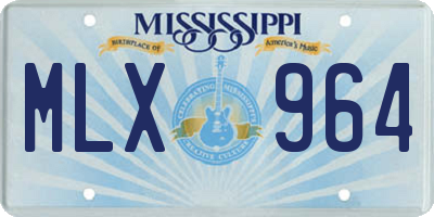 MS license plate MLX964