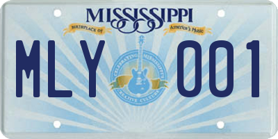 MS license plate MLY001