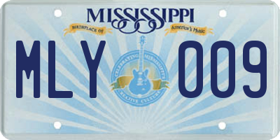 MS license plate MLY009