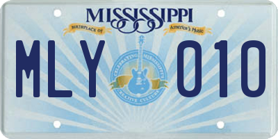 MS license plate MLY010
