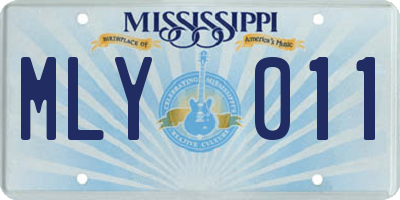 MS license plate MLY011
