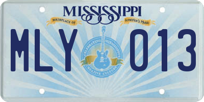 MS license plate MLY013
