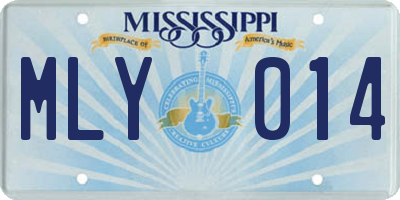 MS license plate MLY014