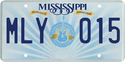 MS license plate MLY015