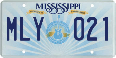 MS license plate MLY021