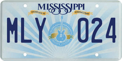 MS license plate MLY024