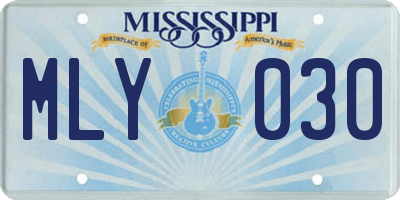 MS license plate MLY030