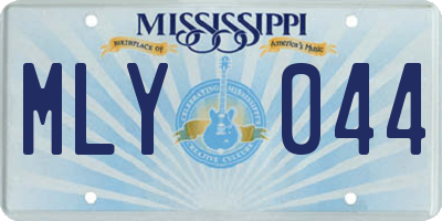 MS license plate MLY044