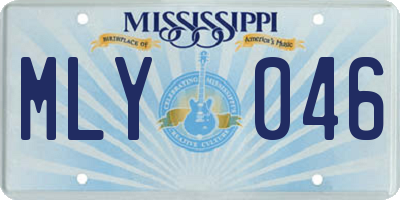 MS license plate MLY046