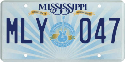 MS license plate MLY047