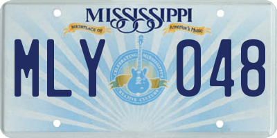 MS license plate MLY048