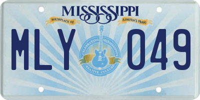 MS license plate MLY049