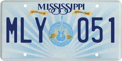 MS license plate MLY051