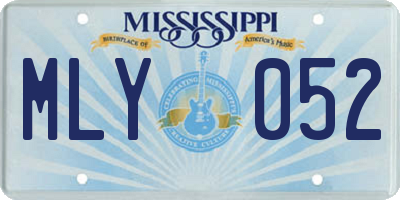 MS license plate MLY052
