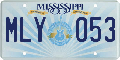 MS license plate MLY053