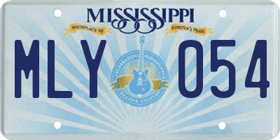 MS license plate MLY054